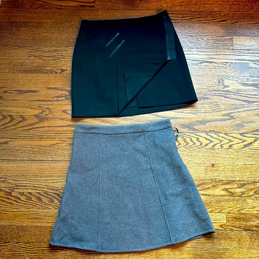 Grey wool Comptoir (purchased in Paris). Black Madewell zip front